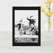 Carte Scotish badine la danse dans des kilts 1912 (Fleur jaune)