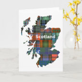 Carte Scotland Multi Tartan (Fleur jaune)