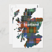Carte Scotland Multi Tartan (Devant / Derrière)