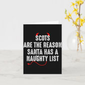 Carte Scots Are The Reason Santa Has A Naughty List  (Fleur jaune)