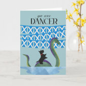 Carte Scots Gaelic Ya Wee Danseuse Scottish Terrier (Fleur jaune)