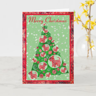 Carte Scottie Chien Silhouette Décor Arbre de Noël