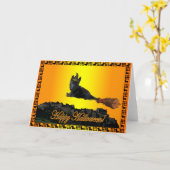 Carte Scottie Halloween (Fleur jaune)