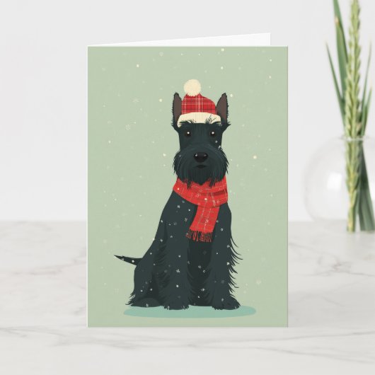 Carte Scottie Holiday Keepsake (Devant)