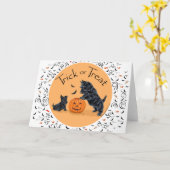 Carte SCOTTIE Papa et Pup Halloween (Fleur jaune)