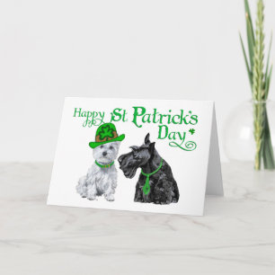 Carte Scottie & Westie St. Paddy's Day