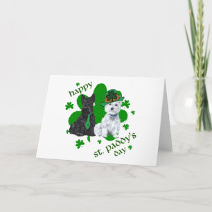 Carte Scottie & Westie St. Patrick's Day