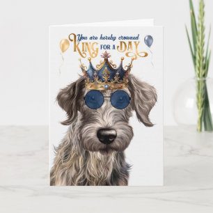 Carte Scottish Deerhound Dog King pour jour drôle Annive