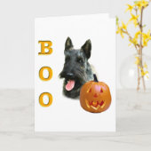 Carte Scottish Terrier (brindle) Boo (Fleur jaune)