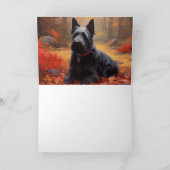 Carte Scottish Terrier en automne Leaves Fall Inspire (Intérieur)