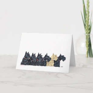 Carte Scottish Terriers noirs et froment