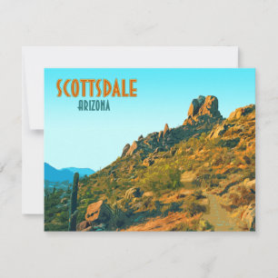 Carte Scottsdale Arizona Cactus et Mountain Flat C
