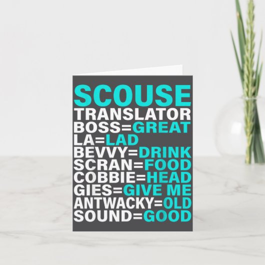 Carte Scouse Accent Translator Funny Liverol  (Devant)