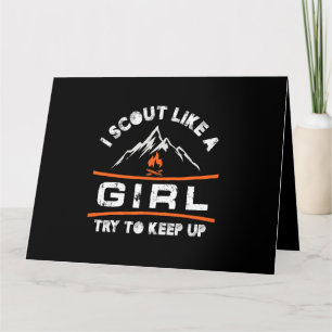 Carte Scout comme une fille essayer de continuer