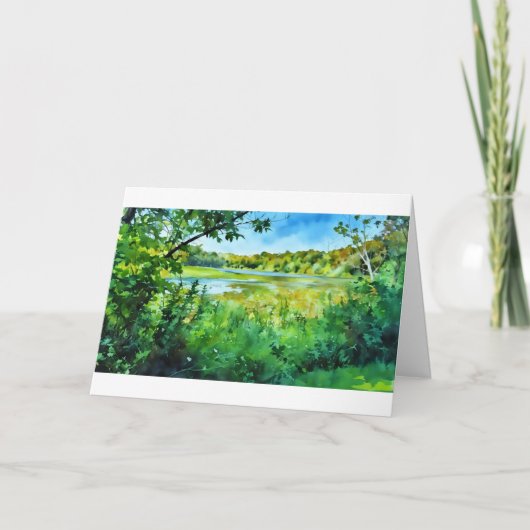 Carte Scout Lake in Spring, Greendale, WI note card (Devant)