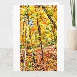 Carte Scout Lake Park en automne, aquarelle informatique
