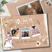 Carte Scrapbook Kraft romantique Photo Saint-Valentin