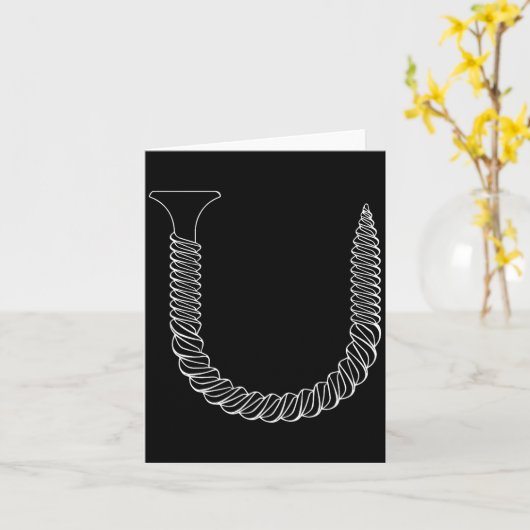 Carte Screw Shaped U - Funny Tool Insul  (Fleur jaune)