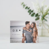Carte Script 2 Photo | Enregistrez la date (Debout devant)