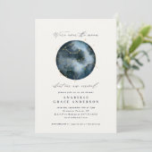 Carte Script astrologique aquarelle étoile lune céleste (Debout devant)