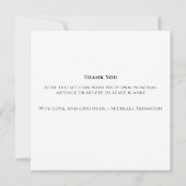 Carte Script Calligraphie Merci simple personnalisé (Dos)