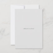 Carte Script classique Enregistrer la date blanche avec  (Dos)