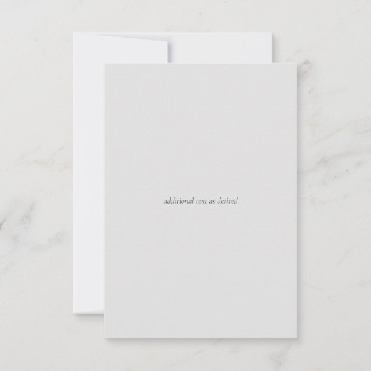 Carte Script classique Enregistrer la date blanche avec (Dos)