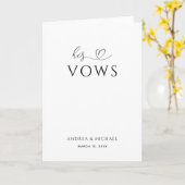 Carte Script Coeur Romantique Moderne Ses Voeux Mariages (Fleur jaune)