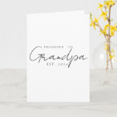 Carte Script d'annonce douce de promotion Grand-père (Fleur jaune)