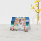 Carte Script de brosse moderne Mariage amour Merci What (Fleur jaune)