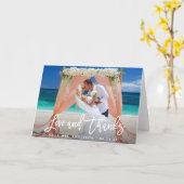 Carte Script de brosse moderne Mariage d'amour Merci de (Fleur jaune)