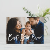 Carte Script de brosse moderne Meilleure Fête des pères  (Debout devant)