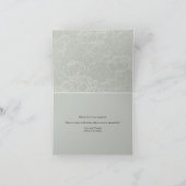 Carte Script de calligraphie simple Merci botanique (Intérieur)