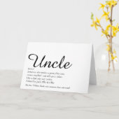 Carte Script de définition du meilleur oncle jamais défi (Fleur jaune)