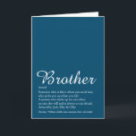 Carte Script de définition meilleur jamais Brother du mo<br><div class="desc">Personnalisez votre frère spécial (grand ou petit) pour créer un cadeau unique. Une façon parfaite de lui montrer à quel point il est extraordinaire chaque jour. Conçu par Thisisnotme©</div>