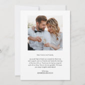 Carte script de Merci multi-photo Elegant  (Dos)