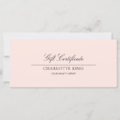 Carte Script élégant | Certificat cadeau d'entreprise (Devant)
