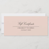Carte Script élégant | Certificat cadeau d'entreprise (Devant)