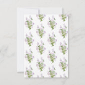 Carte Script floral Mariage moderne Enregistrer la date (Dos)