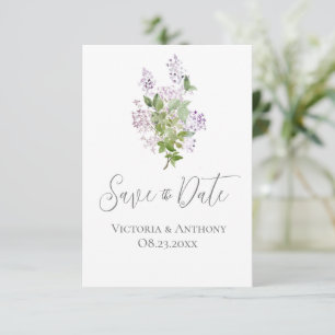 Carte Script floral Mariage moderne Enregistrer la date
