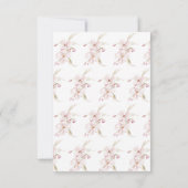 Carte Script floral rose Pastel Mariage Enregistrer la d (Dos)