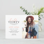 Carte Script & géométrique trentième anniversaire photo  (Debout devant)