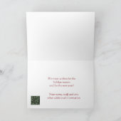 Carte Script Gold Elegant QR Logo Joyeux Noël (Intérieur)