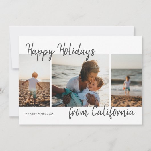 Carte Script Happy Holidays from Photo Holiday (Devant)
