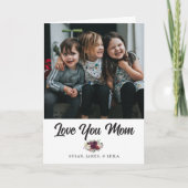 Carte Script "Je t'aime Maman" avec Photo (Devant)
