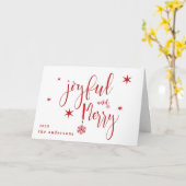 Carte script lunatique joyeuse et joyeuse photo de noël (Fleur jaune)