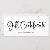 Carte Script manuscrit décontracté | Certificat cadeau (Devant)