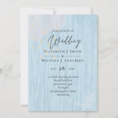 Carte Script Mariage d'or bleu Dusty Budget (Devant)