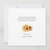 Carte Script Merci d'anniversaire (Dos)