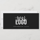 Carte Script moderne Certificat cadeau d'entreprise Noir (Devant)